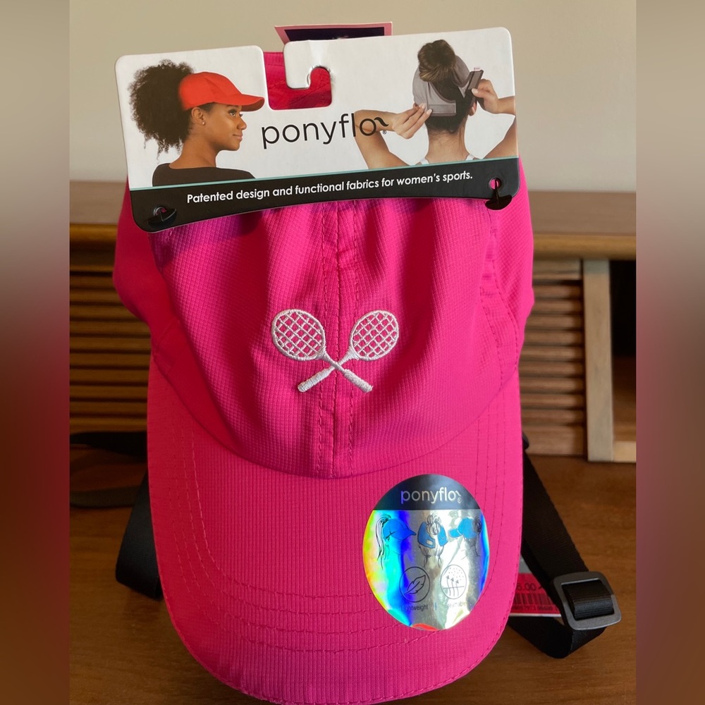 Ponyflo Tennis Hat Hot Pink Adjustable
